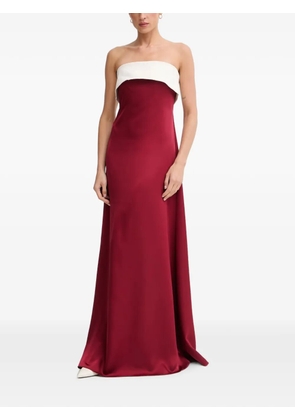 Pedro Del Hierro strapless two-tone maxi dress - Red