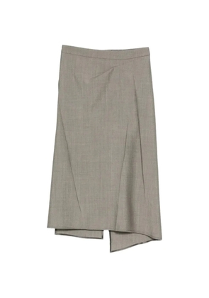 Victoria Beckham asymmetric-hem midi skirt - Grey