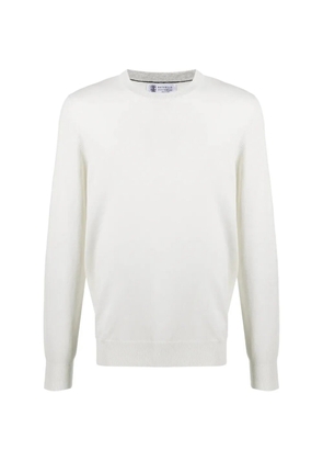 Brunello Cucinelli crew-neck cashmere sweater - White