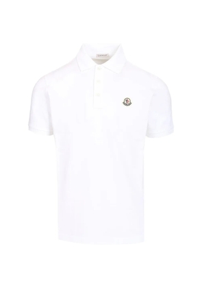 Moncler logo-patch polo shirt - White