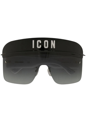 DSQUARED2 EYEWEAR logo-print pilot-frame sunglasses - Black