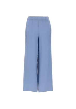 Kangra silk elasticated-waistband palazzo pants - Blue
