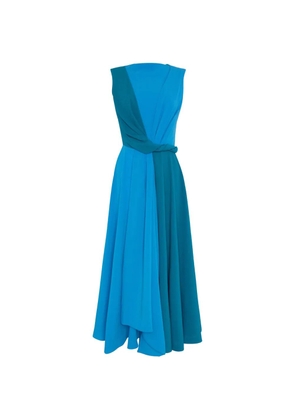 Roksanda Parsa twisted crepe asymmetric dress - Blue