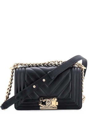 CHANEL Pre-Owned Boy Flap Bag Chevron Calfskin Small crossbody bag - Black