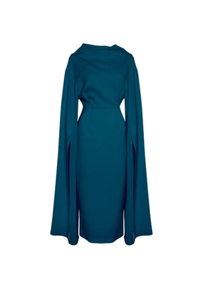 Roksanda Nour cape-sleeve flared midi dress - Green