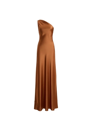 Lauren Ralph Lauren one-shoulder maxi dress - Brown