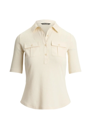 Lauren Ralph Lauren rib-knit elbow-sleeve top - Neutrals