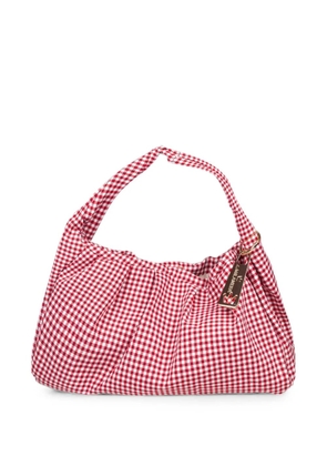 la milanesa large Aralia gingham-print shoulder bag - Red