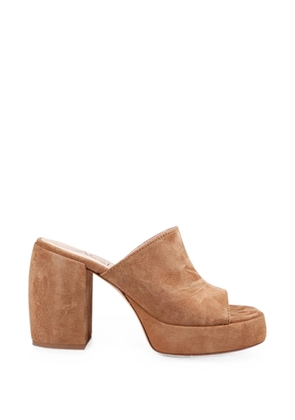 AGL Clio suede platform mules - Brown
