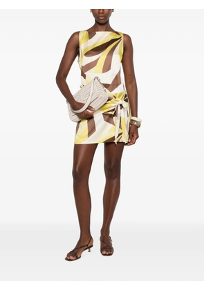 Faithfull Souline geometric-print mini dress - Yellow