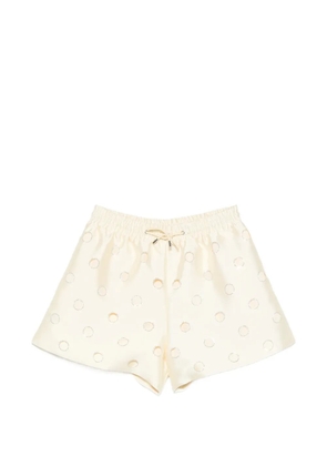 SANDRO rhinestone-embellished cut-out shorts - Yellow