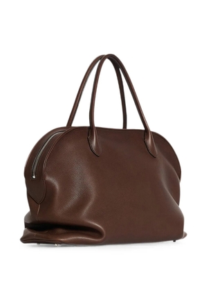 The Row Agnes 15 leather shoulder bag - Brown