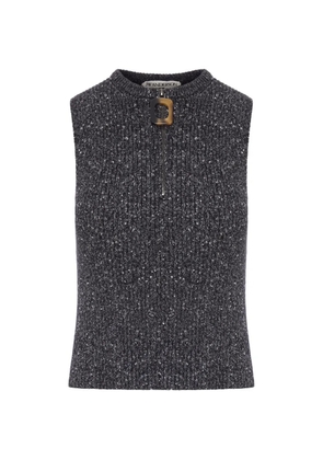 JW Anderson ribbed-knit zip-up vest - Grey