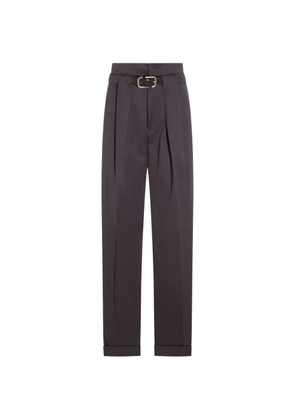 The Attico belted pleated trousers - Grey