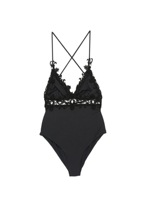 Mazzei lace-trim swimsuit - Black