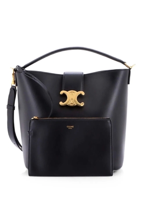 Celine Pre-Owned Louise Bag Leather Medium bucket bag - Black