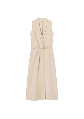 RETORI chain-detail silk dress - Neutrals