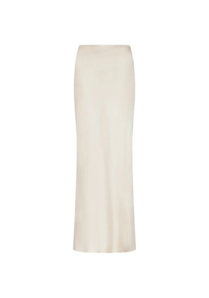 LouLou de Saison Eli silk-twill A-line maxi skirt - Neutrals