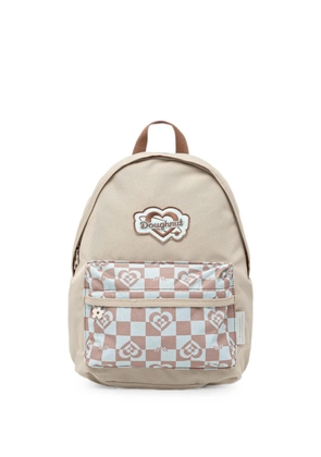 Doughnut mini logo-patch backpack - Neutrals