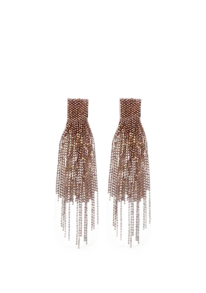 Fabiana Filippi Filo beaded fringed earrings - Brown