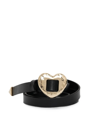GUESS USA heart-buckle leather belt - Black