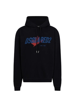 DSQUARED2 logo relax-fit hoodie - Black