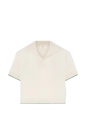 RETORI contrast-trim short-sleeve polo shirt - Neutrals