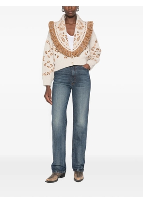 Alanui paisley-pattern fringed jacket - Neutrals