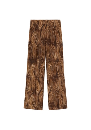 RETORI printed silk trousers - Brown