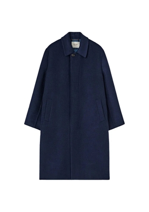 RETORI reversible check-jacquard coat - Blue