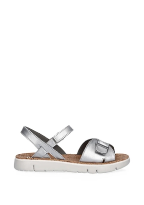 Camper Oruga metallic-effect buckle-detail sandals - Silver