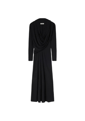 RETORI draped hooded midi dress - Black
