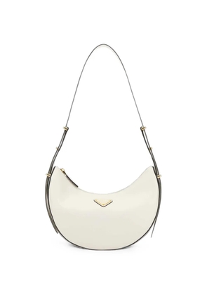 Prada Arqué half-moon leather shoulder bag - White
