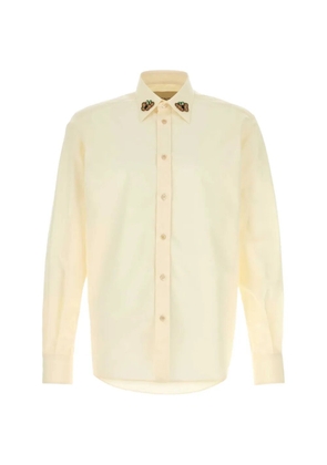 Valentino Garavani butterfly-embroidered poplin shirt - Yellow