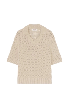 RETORI net-stitch cotton polo shirt - Neutrals