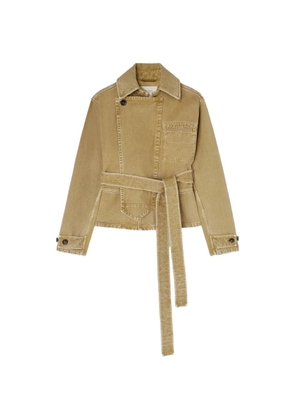 RETORI belted denim jacket - Brown