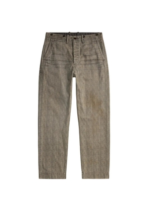 Ralph Lauren RRL herringbone-pattern cotton trousers - Grey