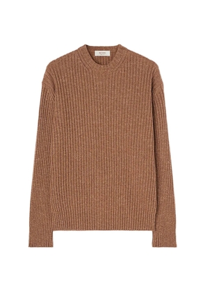 RETORI ribbed-knit crew-neck cashmere jumper - Brown