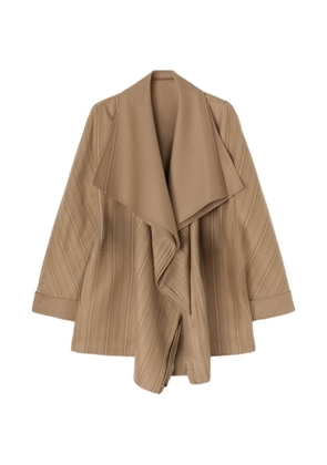 RETORI striped shawl-collar wool jacket - Neutrals