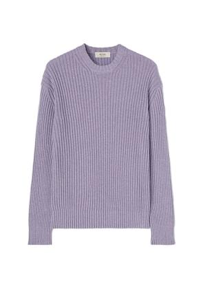 RETORI ribbed-knit crew-neck sweatshirt - Purple