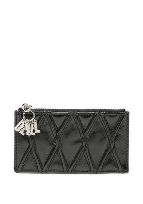 Diesel D-Charms diamond-quilted card holder - Black