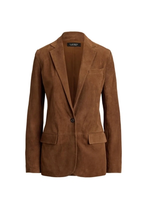 Lauren Ralph Lauren goat-suede blazer - Brown