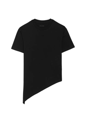 Zadig&Voltaire asymmetric strass-embellished T-shirt - Black