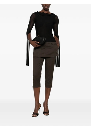Cult Gaia Andarna split-sleeve cowl-neck top - Black