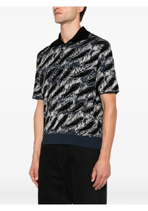 Jacquemus fish-print polo shirt - Black