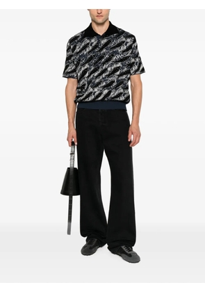 Jacquemus logo-embroidered straight-leg jeans - Black