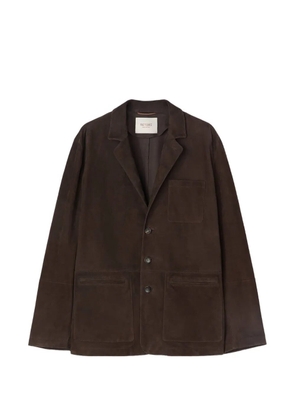 RETORI suede single-breasted blazer - Brown