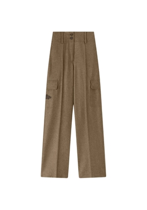 RETORI embroidered cargo pants - Brown