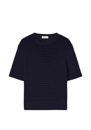 RETORI net-stitch T-shirt - Blue