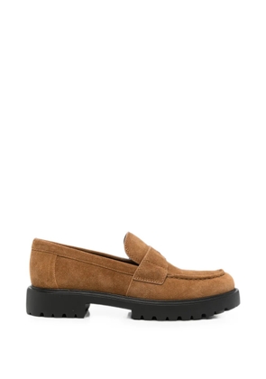 Tory Burch logo-plaque chunky-sole loafers - Brown